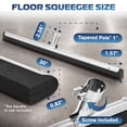 thumbnail image 2 of DSV Standard Uneven Surface Floor Squeegee 30’’, Double Foam Blade Garage Squeegee, Taper Pole Connection - Handle Sold Separately for Tiles, Concrete and Asphalt, 2 of 6