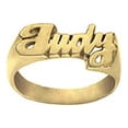 thumbnail image 2 of 24K Gold Plated Sterling Silver Personalized Name Ring - Size 9 - Made in USA, 2 of 3