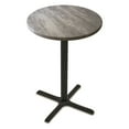 thumbnail image 3 of Indoor/Outdoor 30" Tall OD211 Black Table Base with 30" x 30" Foot and 36" Diameter Indoor/Outdoor Black Steel Top by the Holland Bar Stool Co., 3 of 4