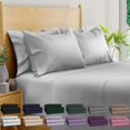 thumbnail image 1 of BAMPURE Luxury Series 6 Pcs King Sheet Set - 100% Viscose derived from Bamboo Sheets King Size - Super Soft Viscose Bamboo Cooling Sheets for Hot Sleepers -Up to 16 Deep Pocket King Sheets (L.Grey), 1 of 5