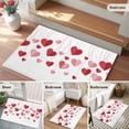 thumbnail image 6 of Valentine's Day Large Area Rugs for Bedroom Living Room, Soft Non Slip Carpet Bedside Rug, Pink Red Love Sweet Falling Heart Romantic Rectangular Floor Cover Kitchen Accent Rug 2'x3' for Office, 6 of 9