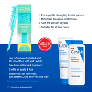 CeraVe Gentle Hydrating Shampoo and Conditioner Set with Tangle Teezer The Essential Detangler Brush