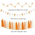 thumbnail image 3 of NestE Orange-Beige Peach Fall-Boho Thanksgiving Party-Decorations - 31pcs Autumn Friendsgiving Banner,Streamers Tassel Garland,Birthday Tissue Pom Poms, Paper Lantern Fans,Bridal Shower Hanging Decor, 3 of 14