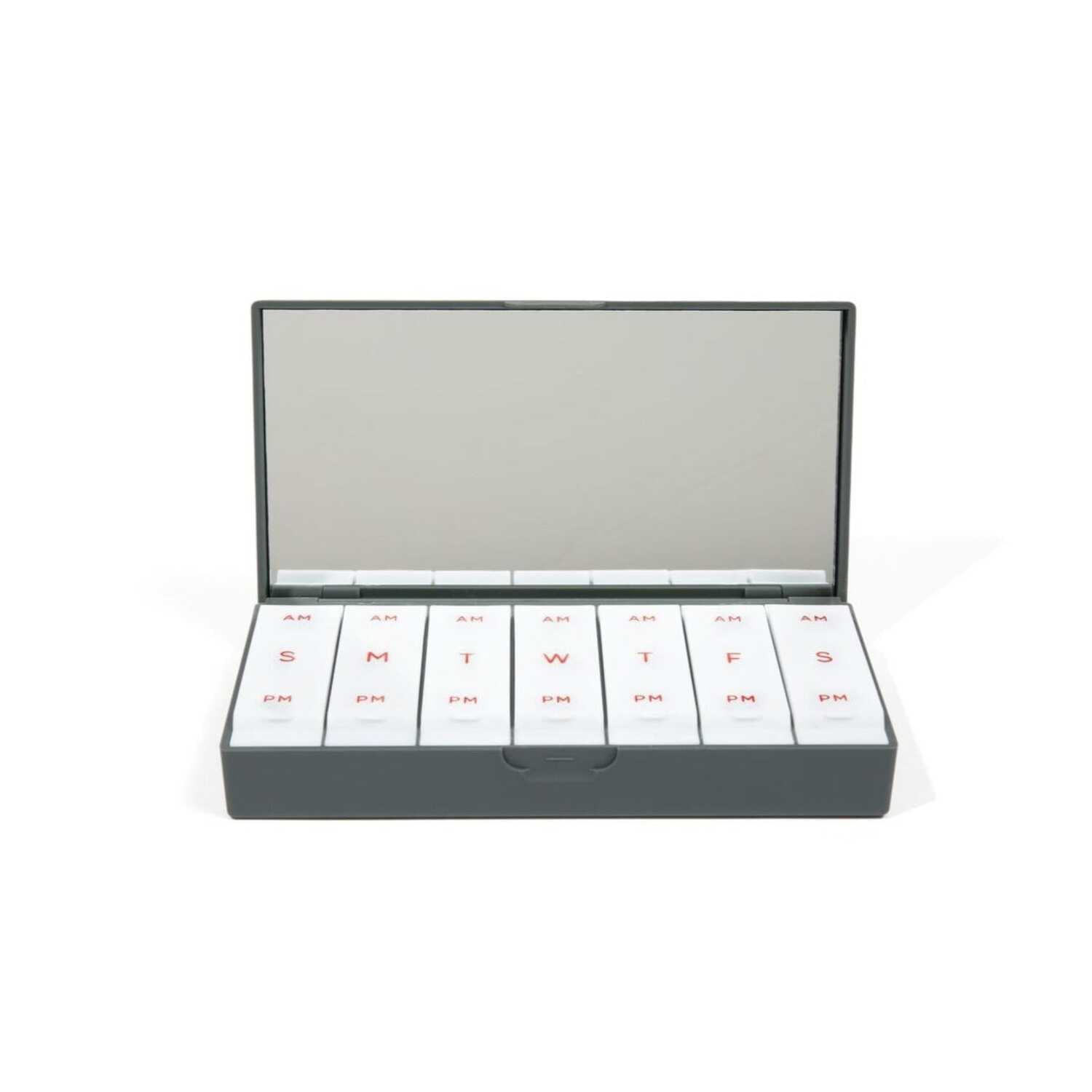 Charcoal Gray AM/PM Pill Box
