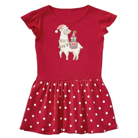 

Inktastic Christmas Llama Gift Toddler Girl Dress