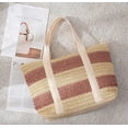 thumbnail image 7 of CoCopeaunts Straw Beach Bag Women Summer Handmade Woven Large Tote Bag Striped Straw Handbag Shoulder Bag for Travel Vacation, 7 of 7