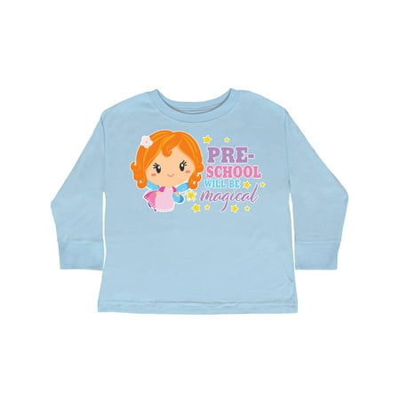 

Inktastic Preschool will be Magical with Red Haired Fairy Gift Toddler Toddler Girl Long Sleeve T-Shirt