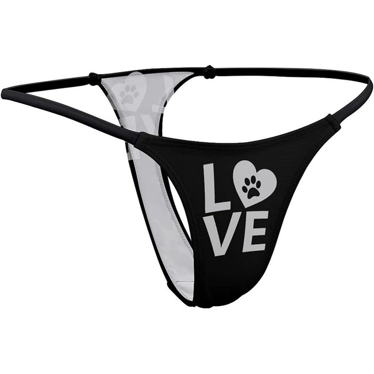 Women's Paw Print Thongs Breathable Panties Neon G String Tummy Control  Underwear Eversoft Sexy Hipsters Cute Tangas : : Clothing, Shoes &  Accessories
