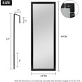 thumbnail image 5 of ZXNYH Over The Door Mirror Full Length Mirror Hanging Over Door or Leaning Against Wall or Mounted On Wall, Door Mirror Full Length Mirror Over The Door, 43"x18", White, No Stand, 5 of 6