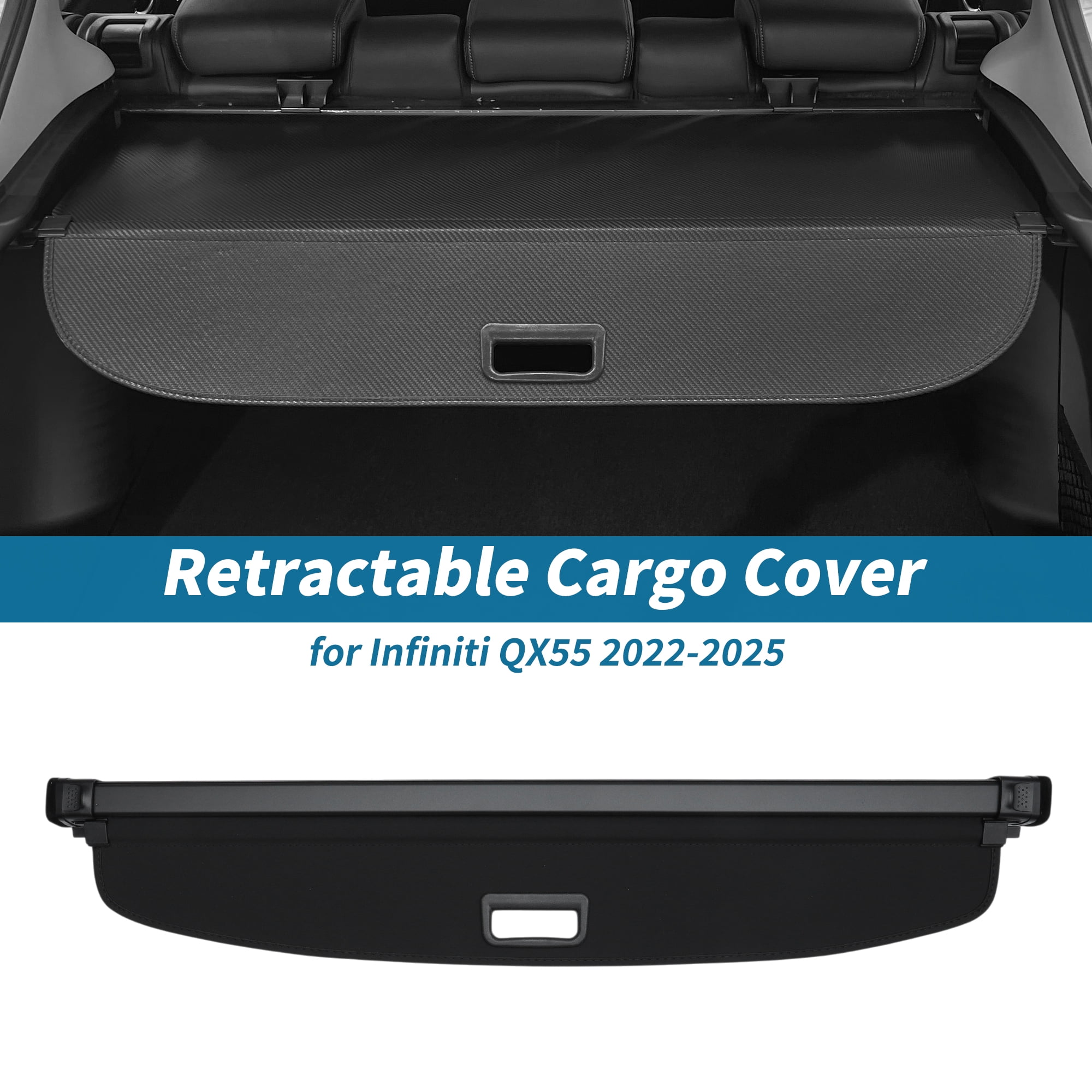Unique Bargains Retractable Cargo Cover for Infiniti QX55 2022-2025 Rear Trunk Screen