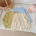 thumbnail image 6 of HCNTES Girls Long Sleeve Shirts Girls Long Sleeve Shirts Soft Cotton Crewneck Girls' Basic Long-Sleeve T-Shirts Shirts for Girls(Yellow,1-2 Years), 6 of 9