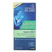 Mommy's Bliss Saline Drops/Spray Nasal Relief, All Ages, 1 fl oz (30 ml)