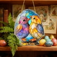 thumbnail image 5 of HCBY Easter Acrylic Sun Catcher with Egg & Rabbit Design - 2-Piece Set for Living Room, Bedroom, Office - UV Resistant Indoor Sun Catcher Decoration for Holiday, 5 of 5