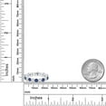 thumbnail image 6 of Gem Stone King 3.00 Cttw Blue Sapphire and White Created Sapphire Eternity Band Ring for Women in 925 Sterling Silver | Available in Size 5, 6, 7, 8, 9, 6 of 6