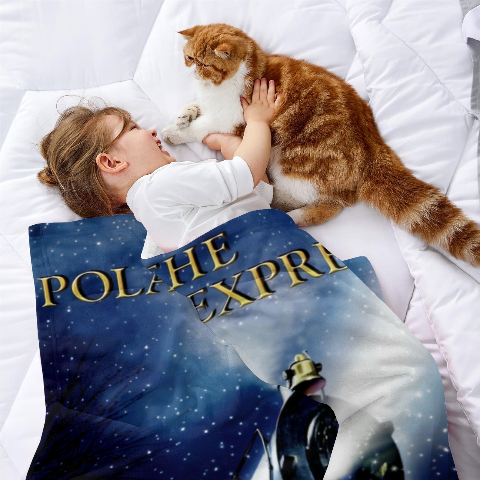 The Polar Express Throw Blanket Gifts for Fans Lover Girls Boys Women Present Hoodie Him Bed 30"x40"