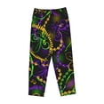 thumbnail image 4 of Xecao Neon Mardi Gras Women's Straight Lounge Pajama Pants: The Epitome of Relaxed Sleepwear, 4 of 9