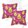 thumbnail image 3 of Bingfone Decorative Pillow Covers 20"X20" Pink Green Avocado Couch Pillow Cases Modern Farmhouse Covers For Couch Sofa Bed, 3 of 9