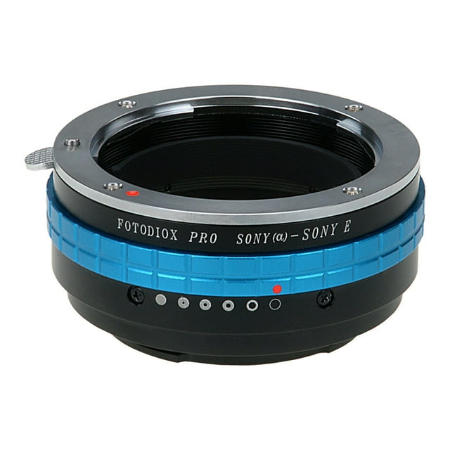 Fotodiox Pro Lens Mount Adapter - Sony Alpha A-Mount DSLR Lens to Sony Alpha E-Mount Mirrorless Camera Body with Built-In Aperture Control Dial