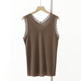 thumbnail image 3 of Jalioing Womens V Neck Tank Tops Solid Casual Basic Sleeveless Lace Trim Tanks Fashion Ribbed Knit Undershirts Tops, 3 of 7