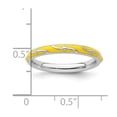 thumbnail image 4 of Sterling Silver Stackable Expressions Yellow Enamel Ring, 4 of 5