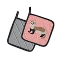 thumbnail image 2 of Caroline's Treasures Ferret Pink Check Pair of Pot Holders, 2 of 3
