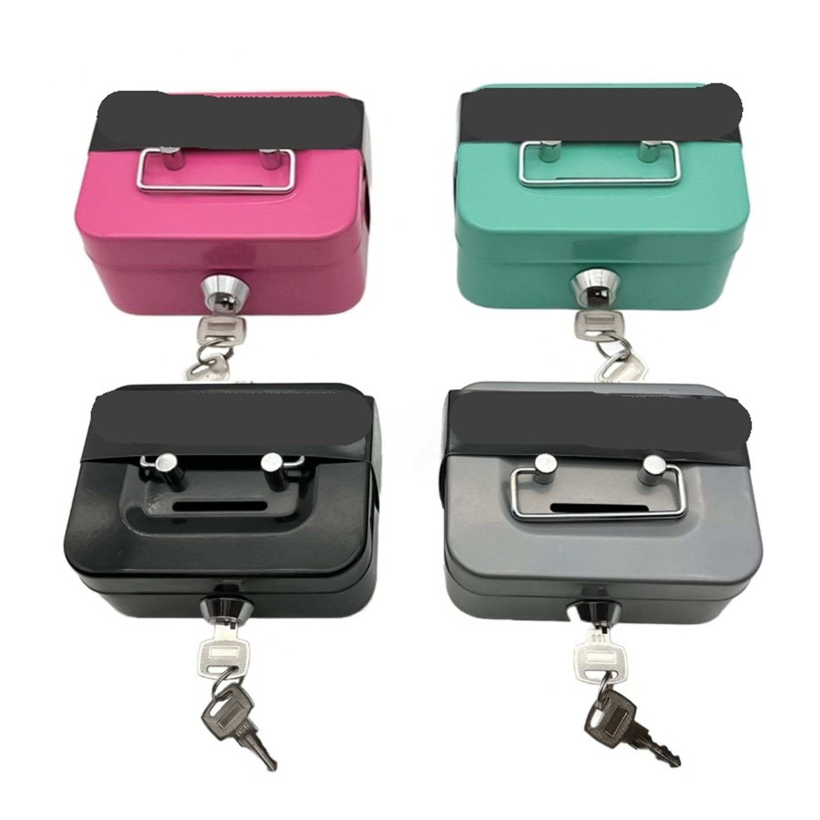 Money Safe Lockable Cash Box with Key,Portable Piggy Box Made of Metal ,House, Apartment, Office Key Storage