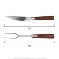 thumbnail image 5 of Medieval Cutlery Hand Forged Set Stainless Steel Fork Knife Renaissance Fair, 5 of 5