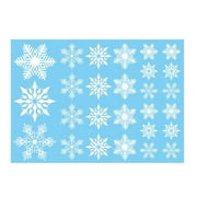 2 PACKS Christmas Snowflake Windows Decoration Glass Stickers Removable Glass Stickers