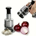 thumbnail image 4 of MesaSe Manual Garlic Crusher and Food Chopper  Portable  Mini  Non-Electric  Stainless Steel  Handheld  Vegetable and Onion Chopper  Garlic Grinder  Garlic Masher  for RV Kitchen  Camping, 4 of 6