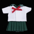 thumbnail image 2 of Mini conjuntos de uniformes japoneses Yotijar Reemplazo de accesorios Muñeca Verde, 2 of 10