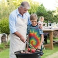 thumbnail image 5 of Colorful Tie Dye Pattern Kids Aprons for Girls and Boys,Adjustable Neck Strap Toddler Aprons for Kids Cooking Baking, 5 of 6