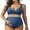 Sky Blue, variant on Sociala Womens Two Piece Maternity Swimsuit V Neck Bikini Sets Ruched Bathing Suits