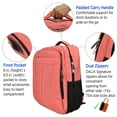thumbnail image 6 of DALIX Womens Back to School College Large Backpack in Salmon Pink 3 Pack Assorted Cotton Face Masks, 6 of 7