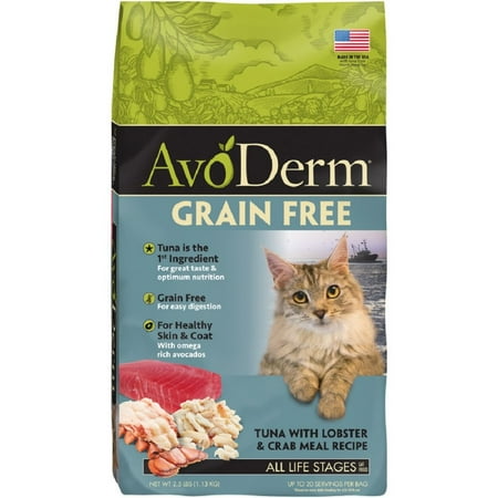 UPC: 0052907001437 | AvoDerm Natural Grain Free Tuna with Lobster & Crab Meal Dry Cat Food 2.5 lb