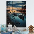 thumbnail image 2 of Designart "Port Harbor Charm III" Nautical & Beach Print on Natural Pine Wood, 2 of 5