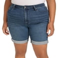 thumbnail image 4 of Shorts Bermudas de Denim DKNY para Mujer Talla 4 Azul Oscuro, 4 of 6