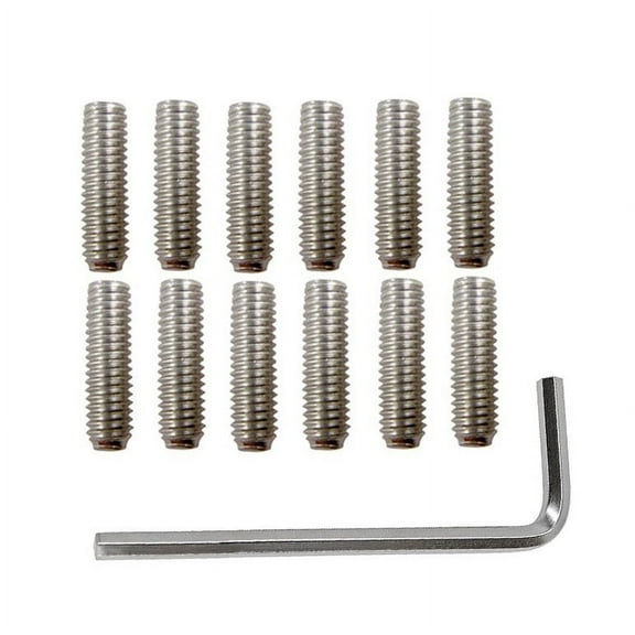 12pcs Bridge Saddle Screw Replacement Bridge Saddle Fitting Guitar Part Accessory