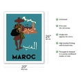 thumbnail image 2 of Maroc (Morocco) - Native Moroccan approaches town - Vintage Travel Poster by Claude Février c.1950s - Fine Art Matte Paper Print (Unframed) 20x26in, 2 of 4