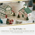 thumbnail image 2 of Spode Christmas Tree Miniature Christmas Village Figural Decoration, LED Lighted Christmas Village Set, Ceramic Holiday Decor - Dolomite Christmas Collectible for Indoor Display (School House), 2 of 7
