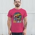 thumbnail image 3 of Tee Hunt Dean Russo Cute Lazy Sloth T-Shirt Funny Wild Life Colorful Men's Tee, Hot Pink, Large, 3 of 5