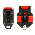 thumbnail image 3 of Universal Tape Measure Rack & Holder with Automatic Buckle Belt Clip, Nylon Tool Holster for Easy Access, Fixed Tool Storage Solution for Hand Tools, Black ABS Construction, 3 of 8