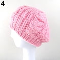 thumbnail image 1 of CDAR Women Sweet Crochet Warm Solid Color Beret Artist Baggy Beanie Winter Hat Gift, 1 of 8