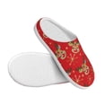 thumbnail image 3 of Lsque Christmas With Cute Deer Pattern Womens Comfort Cotton on Scuff With Memory Foam and Anti-skid Sole Slipper-37/38, 3 of 7