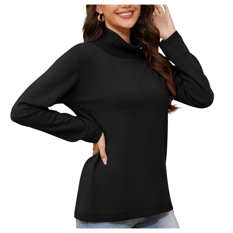 Asklazy Women's Turtleneck Sweater Long Sleeve Cozy Warm Casual Lightweight Soft Pullover Jumper Tops,US Size,Black,M Asklazy Women's Turtleneck Sweater Long Sleeve Cozy Warm Casual Lightweight Soft Pullover Jumper Tops,US Size,Black,M