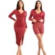 thumbnail image 3 of Vestido bodycon moldeador 8 en 1 vestido midi con moldeador integrado vestido de manga larga para mujer control de barriga, 3 of 5