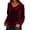 02#Wine, variant on Velvet Sweatshirt Women V Neck Long Sleeve Casual Pullover Soft Warm Shirts Velvet Tops Fall Outfits for Women Blue L
