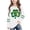 White, variant on Crew Neck Tops for Boys Girls St Patricks Day Green Long Sleeve Pullover Shirt Slim Fall Outfits for Irish Festival Themed Party