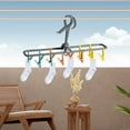 thumbnail image 4 of Clothes Hanger Drying Clip, Wind-Resistant Foldable Design, Multi-Functional Sock Clip, Secure Drying for Travel Laundry, Gray, 4 of 9