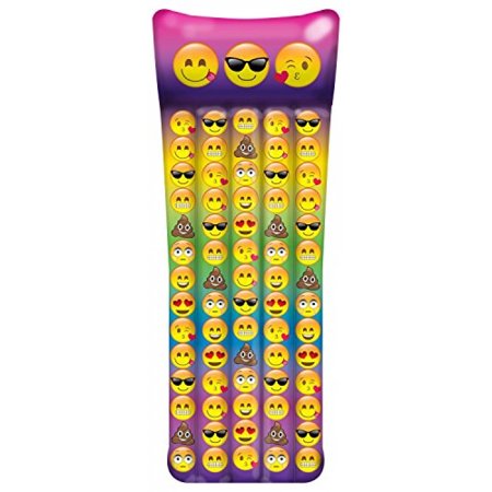 Emoji Inflatable Pool Raft - Inflates To Over 65