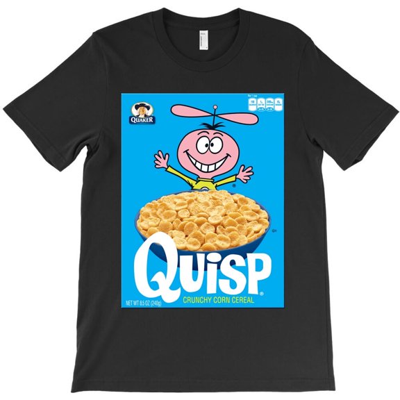 Quisp Cereal Funny Mascot Figure Graphic Novelty Art Design H31829 T-Shirt, for Men and Women, Up to Size 5XL